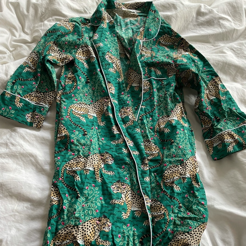 Printfresh Bagheera Leopard Sleep Shirt Green